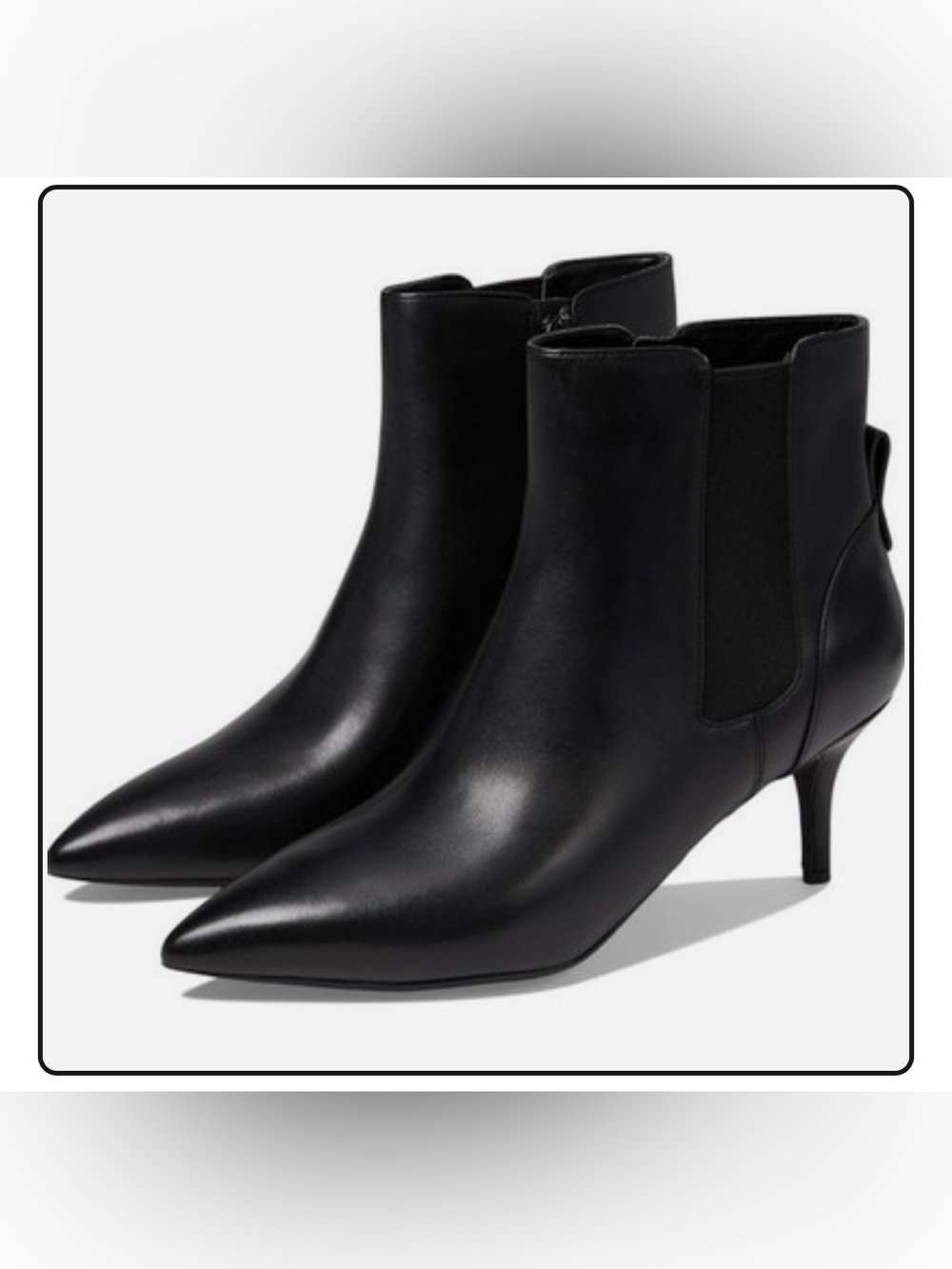 Cole Haan The Go-To Park Ankle Boots Black Leather - Size 8.5 B